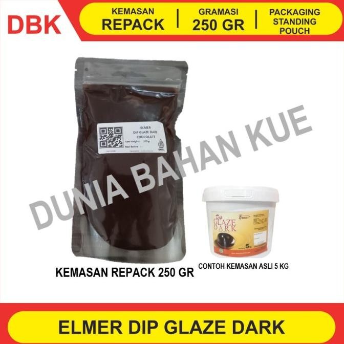 

ELMER DIP GLAZE 250 GR - TOPPING DONAT PISANG NUGGET - DARK CHOCO nUg