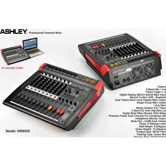 Promo Power Mixer Ashley Nr8000 Original Ashley Nr 8000 Garansi Resmi Nr8000