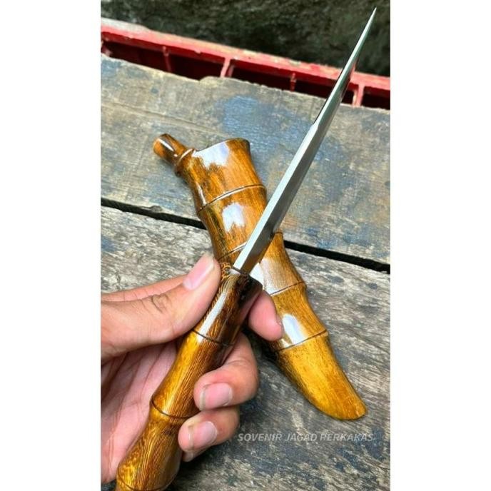 Pisau Seset Stylish Baja Per Asli Bambu Pethuk Bamboo Petuk Berkualitas