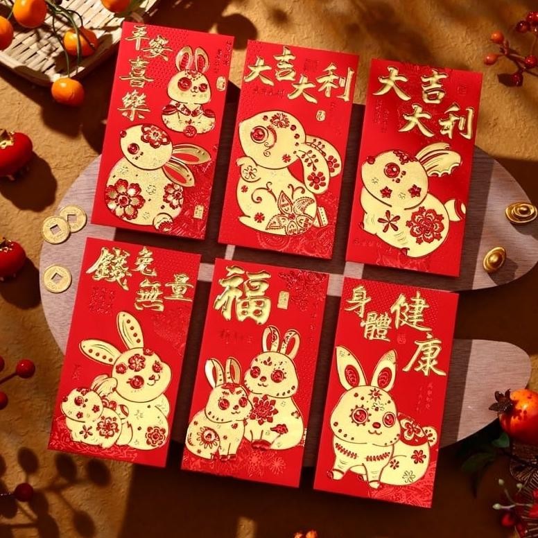 

Angpao Imlek Panjang Shio Kelinci 2023 Angpau 9 X 17Cm Isi 6 Pcs