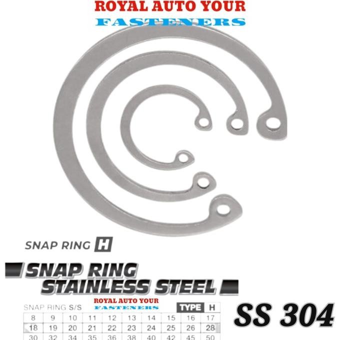 Sale Ss304 Snap Ring Stainless H110 Internal Circlip - Snapring Type H