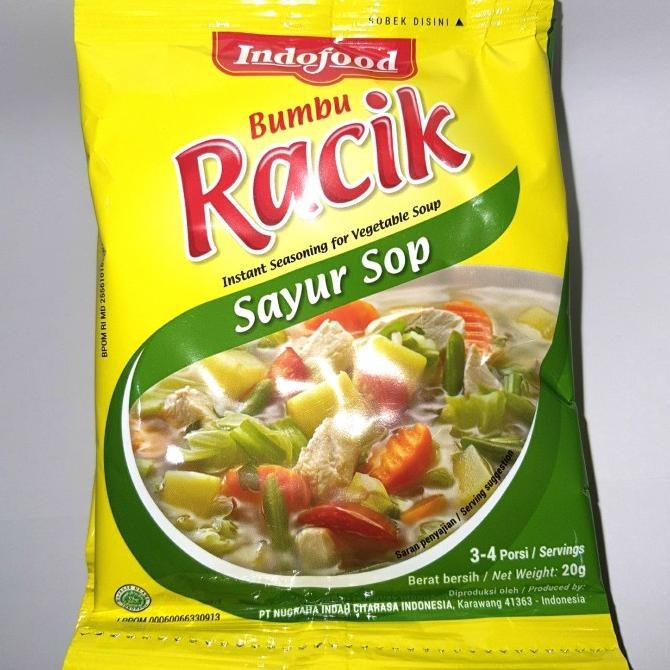 

Indofood Bumbu Racik Sayur Sop 20 Gr x 10 Sacet nUg