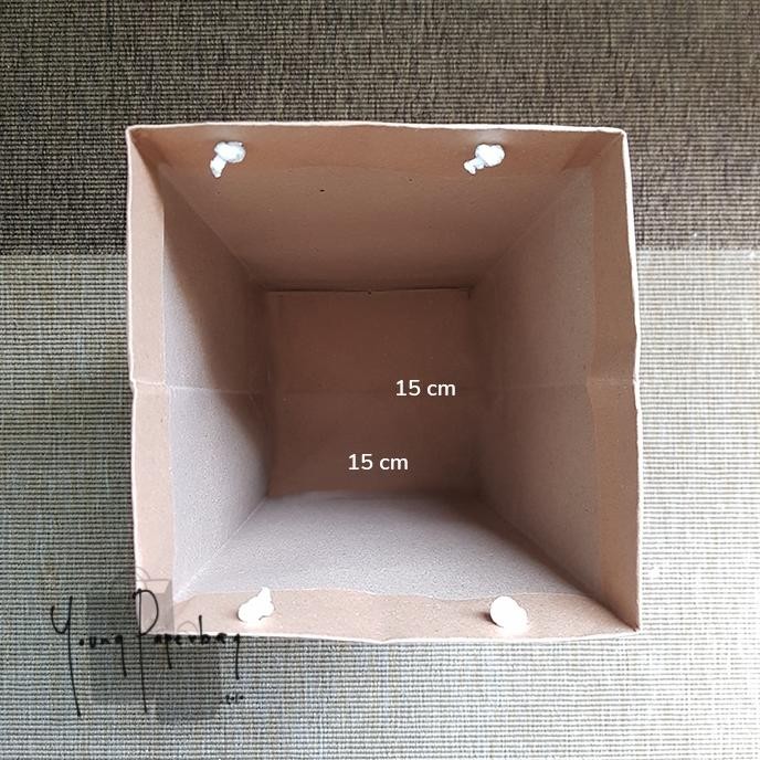 

Paper Bag / Tas Kertas /Shopping Bag Kraft Coklat Polos Kotak 15x15x35
