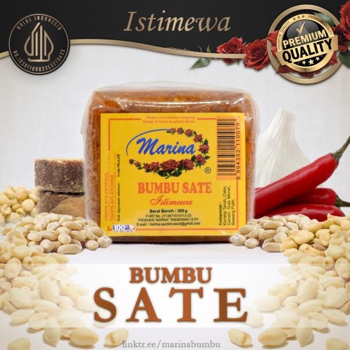 

Bumbu Sate MARINA, Bumbu Kacang Sate 200g nUg