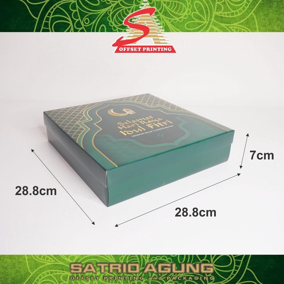 

28.8x28.8x7 Hampers Lebaran/Box Lebaran/Box Kue Kering/Dus Idul Fitri//Kue Kering 500gr Isi 4