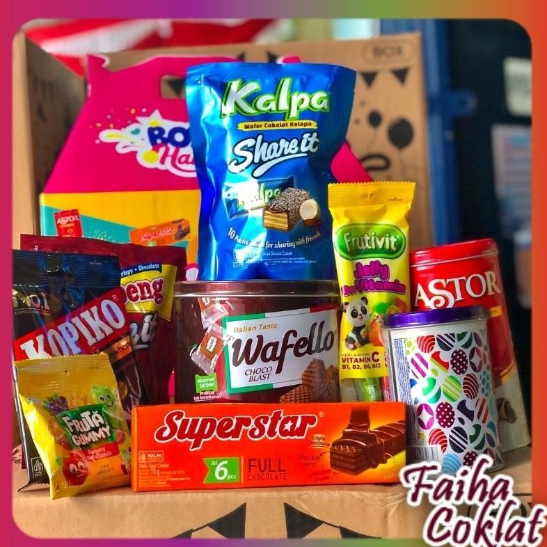 

Paket Hamper Hampers Mayora Box Happiness Hapines Faiha Coklat Parcel Murah Coklat
