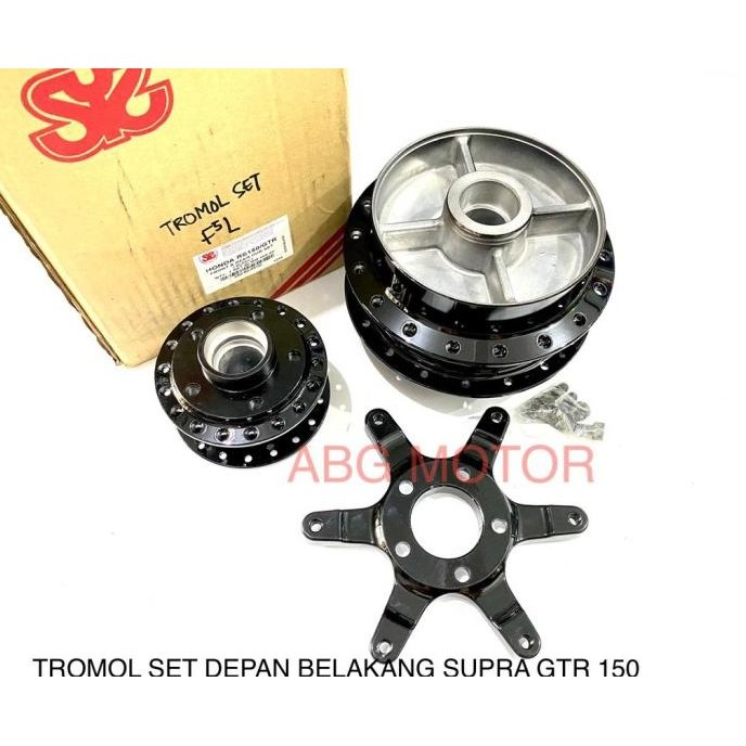 TROMOL SET KOMPLIT DEPAN BELAKANG SUPRA GTR 150 MERK SYS MALAYSIA