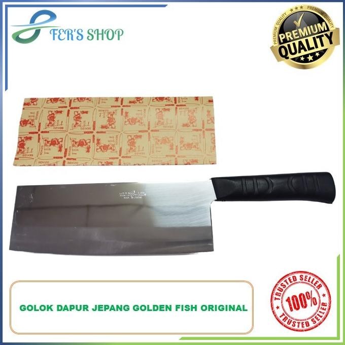 Golok Dapur Golden Fish Jepang original / Pisau Dapur / Golok Daging