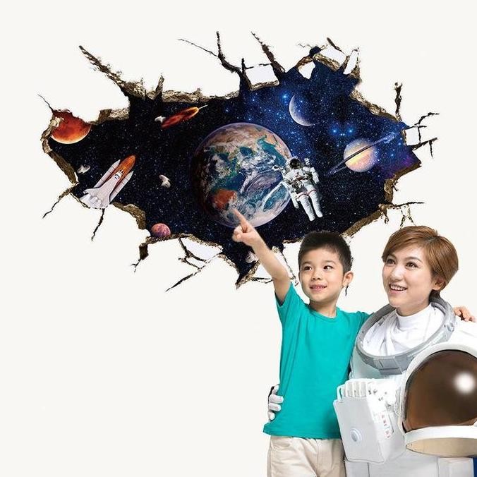TERBARU STIKER DINDING PLANET LUAR ANGKASA ASTRONOT SK9066A
