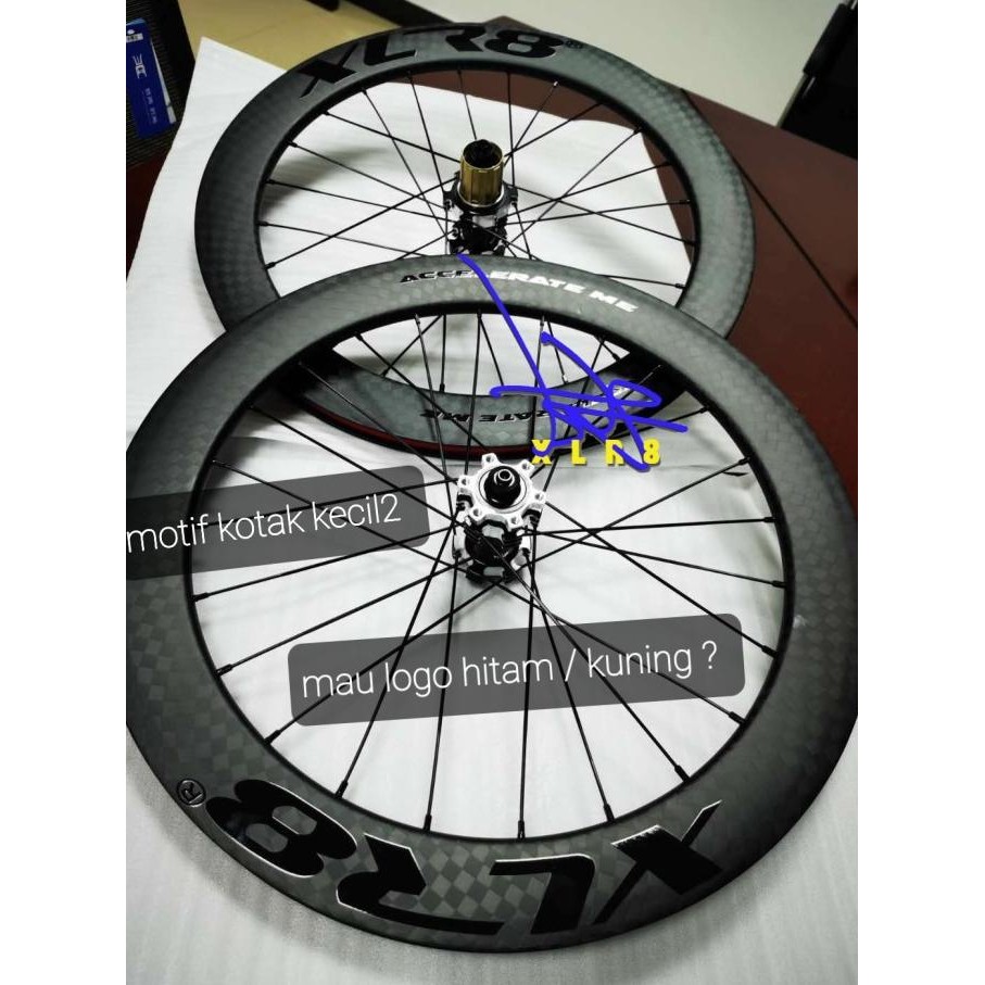 Wheelset Carbon XLR8 451 Disc Bearing 11 speed Clincher 50mm murah