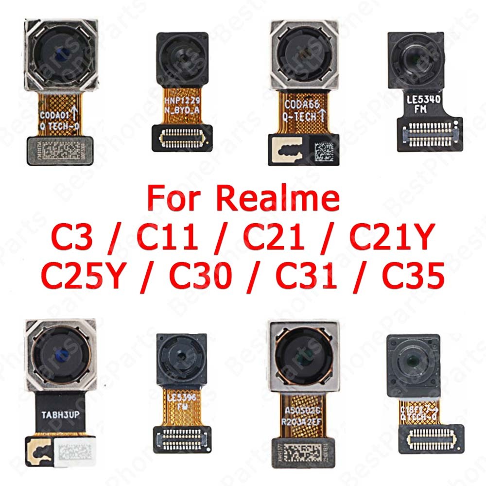 Modul kamera belakang depan untuk Realme C3 C11 2021 C21 C21Y C25Y C30 C31 C35 kamera tampilan belak