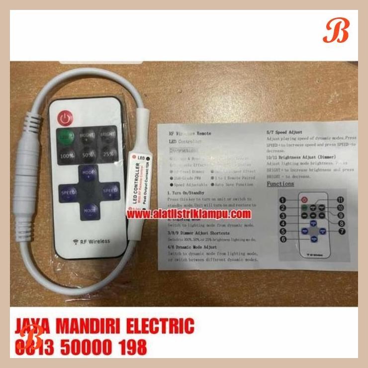 [JME] LED STRIP CONTROLLER DC 5-24V DIMMER STRIP LED DC 12V 24V VOLT