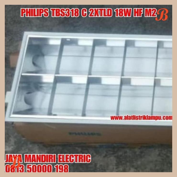 [JME] KAP LAMPU PHILIPS TBS 318 2 X TL-D 18W KAP RM RMI INBOW TL LED