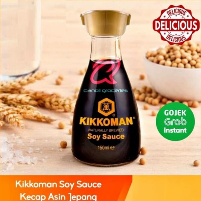 

Kikkoman Soy Sauce 150ml Shoyu- Kecap Asin Jepang Sushi Salmon Sashimi nUg