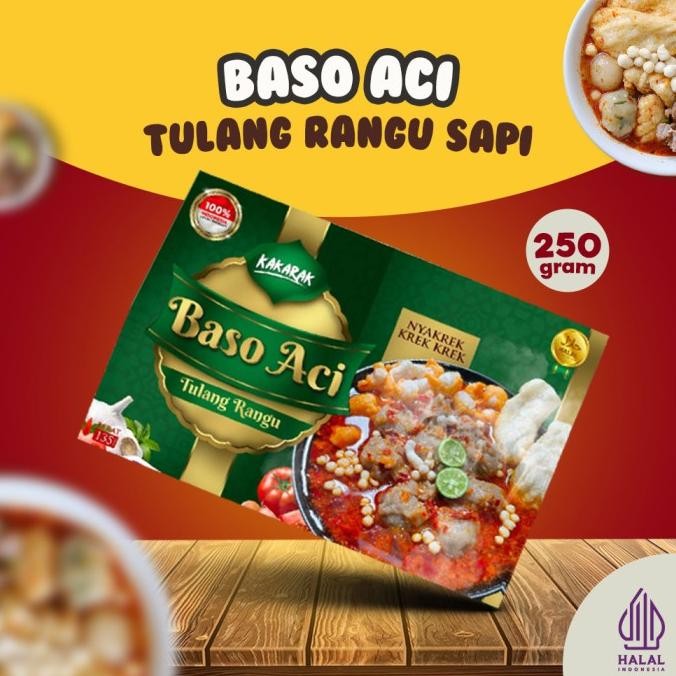 

Kakarak Baso Aci Tulang Rangu Bakso Aci Rangu Sapi Nyakrek - 250gr nUg