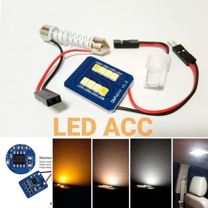 Promo LAMPU PLAFON INTERIOR MOBIL CHIP SAMSUNG MODE WELLCOME KUNING PUTIH COD