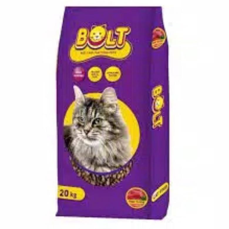 BOLT 20KG pakan kucing bolt (Ikan, Donat, Salmon)