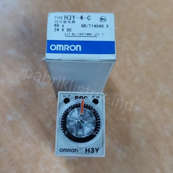 Timer Relay H3Y 4 C 60S H3Y4 24Vdc 24V Dc Dc24V Omron Original New Stok