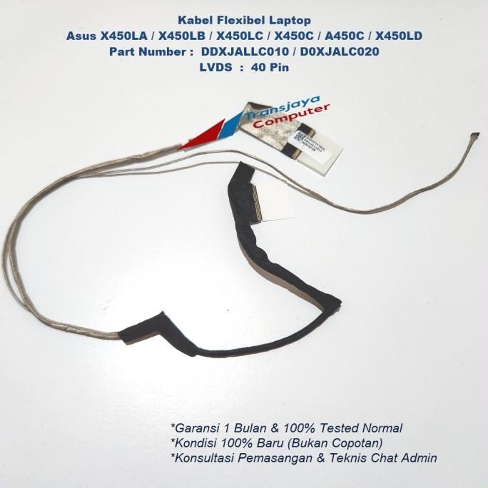 Kabel Flexible Fleksibel Asus X452 X452Cp X452M X452E X452Ea 40Pin New Stok