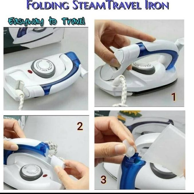setrika SETRIKA UAP LIPAT MINI - Travel Steam Iron Setrika Uap Philips