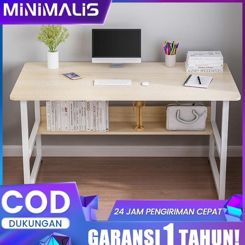 

MINIMALIS MEJA BELAJAR 120CM MEJA KANTOR MEJA KOMPUTER MEJA KAMAR TIDUR SEDERHANA DENGAN RAK BUKU TABLE COMPUTER TABLE MEJA RIAS MEJA