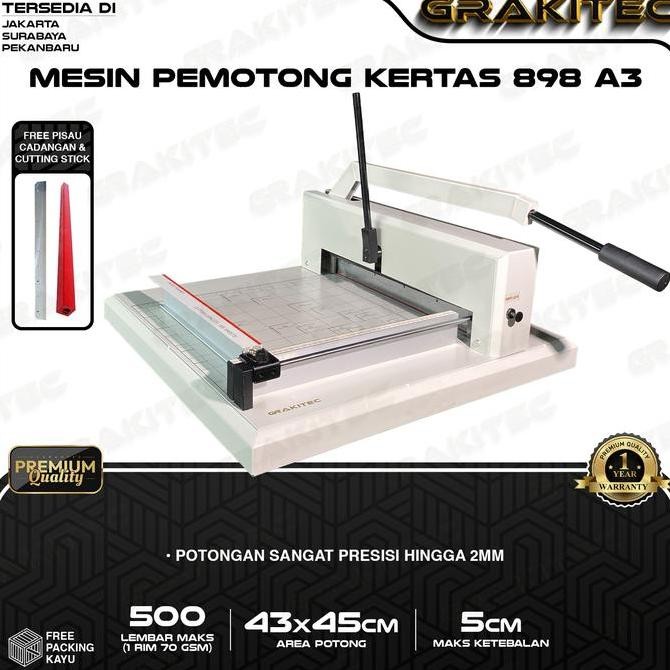 

Grakitec Mesin Pemotong Kertas 898 A3 + Kaki Meja