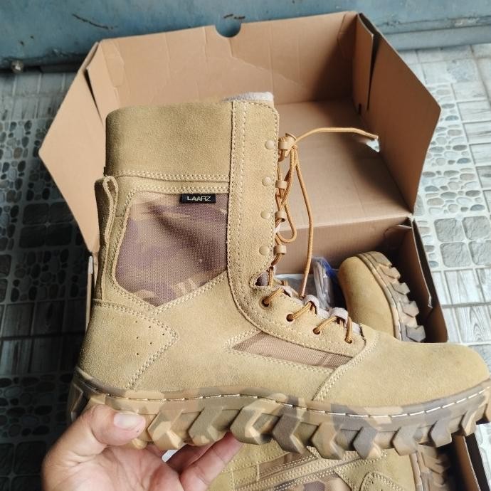 Sepatu PDL Loreng Gurun Unifil PBB Merk Laarz Original Jatah TNI