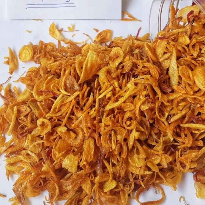 

Grosir Bawang Goreng Brebes Murni Tanpa Tepung / Toples 1 Liter / Tanpa