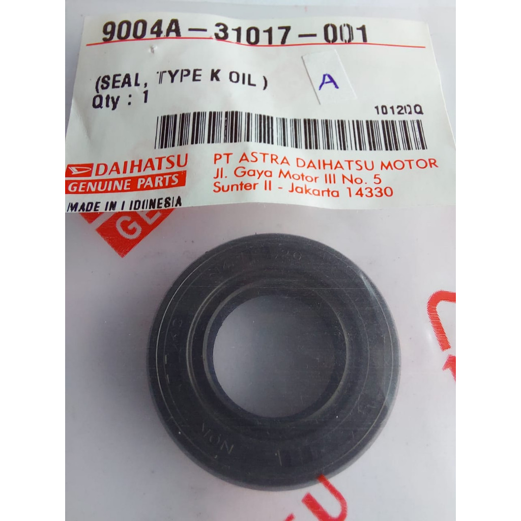 DAIHATSU 9004A-31017-001 SEAL TYPE K OIL XENIA 13 GENUINE
