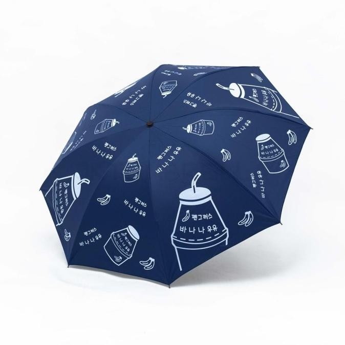 Payung Lipat Banana Milk Korea Lapis hitam anti uv GRC L05 import