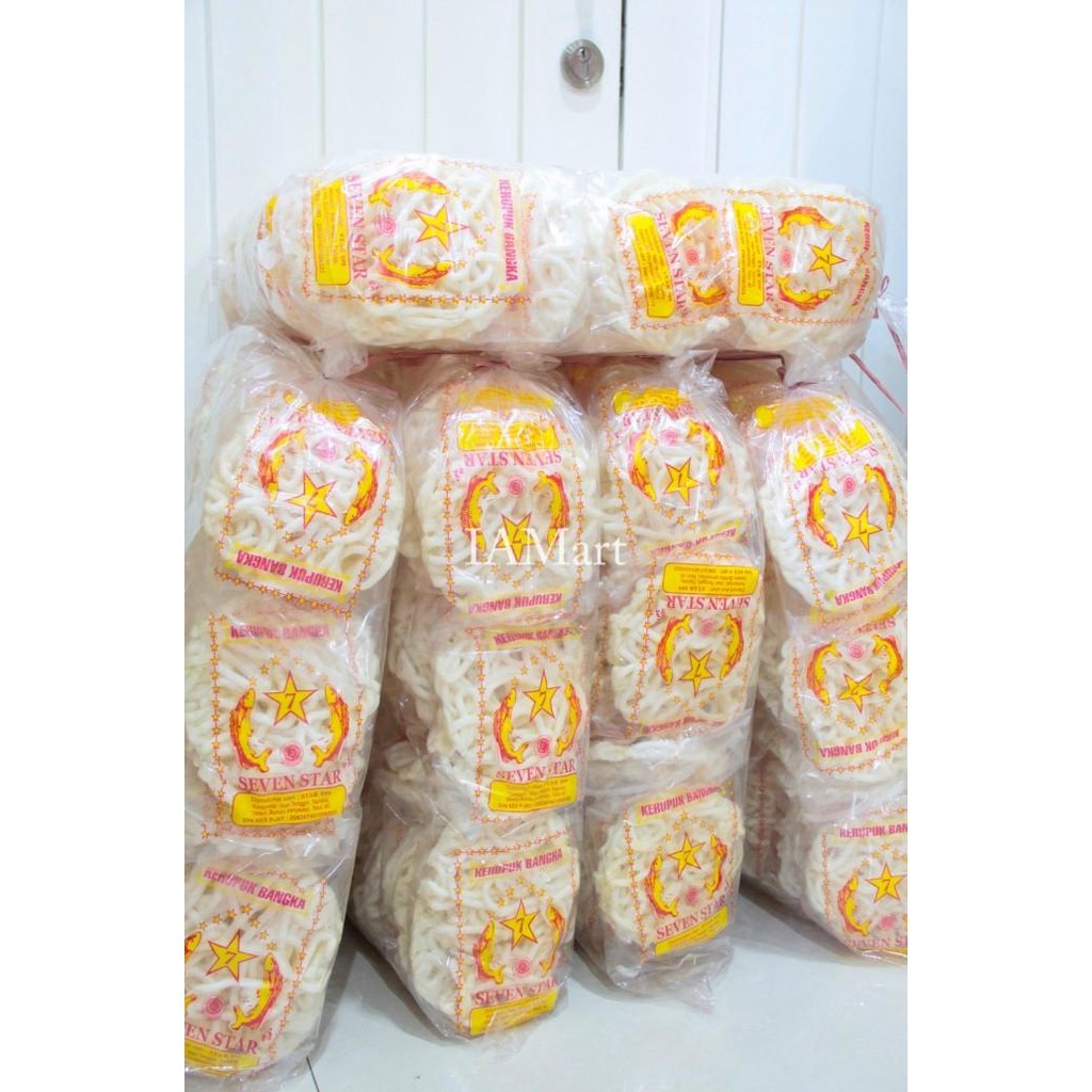 

Promo Kerupuk Ikan Asli Bangka Seven Star Isi 2 Keping Keriting 1 Bal Isi 20