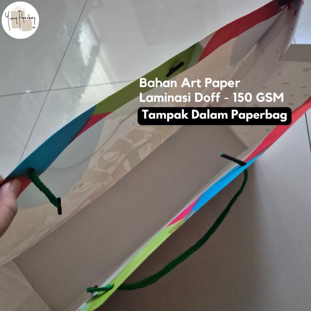 

Tc21 Paper Bag / Tas Kertas / Goodie Bag Motif Birthday Untuk Ulang Tahun/Kado/Gift Art Paper 150 Gsm - 1 Pcs