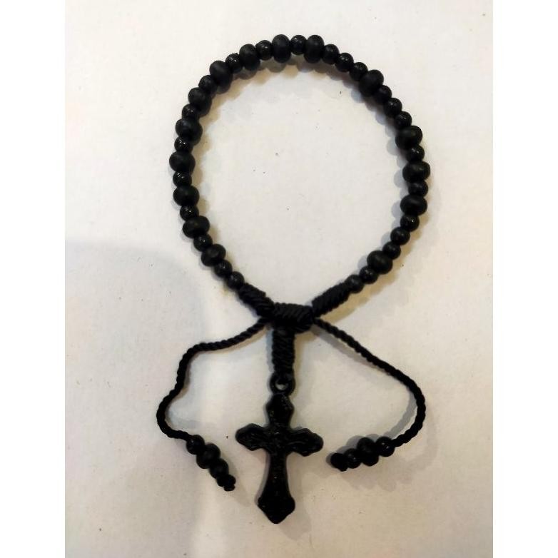 VD08 VEX-2126 Rosario Gelang Tali Kayu (0909) - Rosario Gelang - Gelang Salib - Gelang Rosario Origi