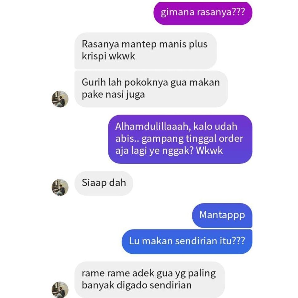 

Murah Kentang Mustofa / Kentang Kering Ukuran 1/2 Kg