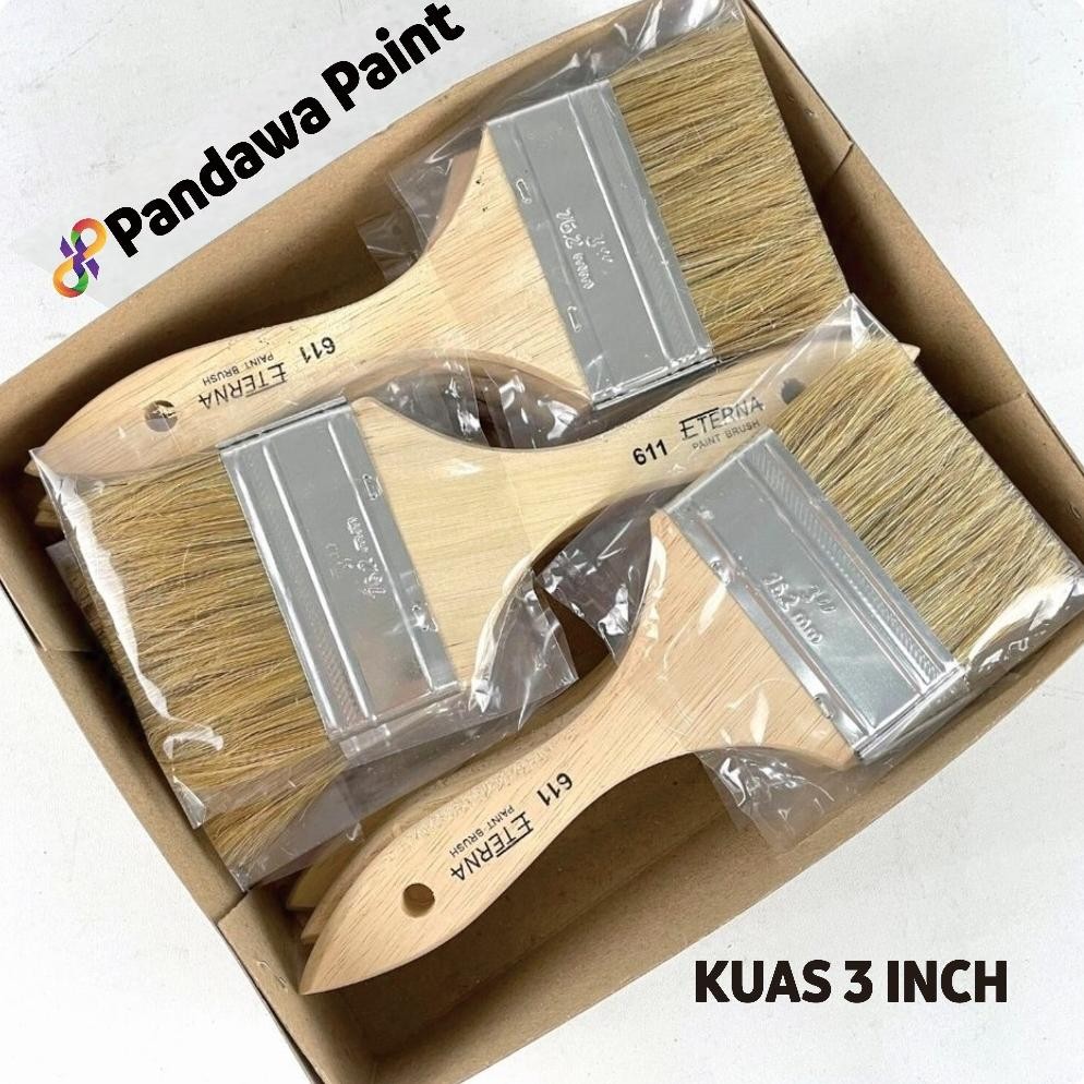 

tg-342 Promo! Kuas Cat ETERNA 611 3 Inch Per 1 Pcs / Paint Brush Berkualitas Murah