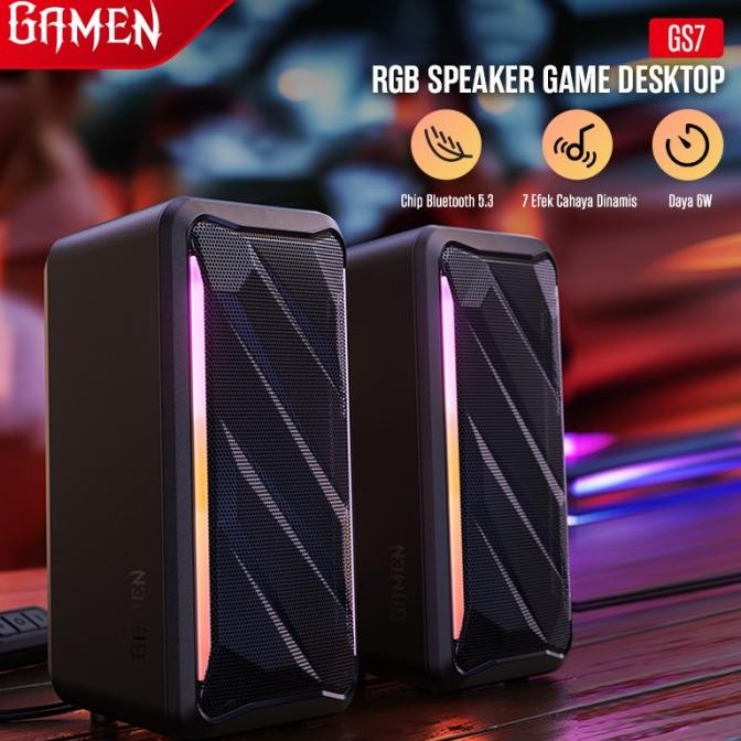 GAMEN SPEAKER PC GAMING BLUETOOTH 5.3 SURROUND SOUND GS7 SPEAKER LAPTOP SPEAKER KOMPUTER SPEAKER BAS