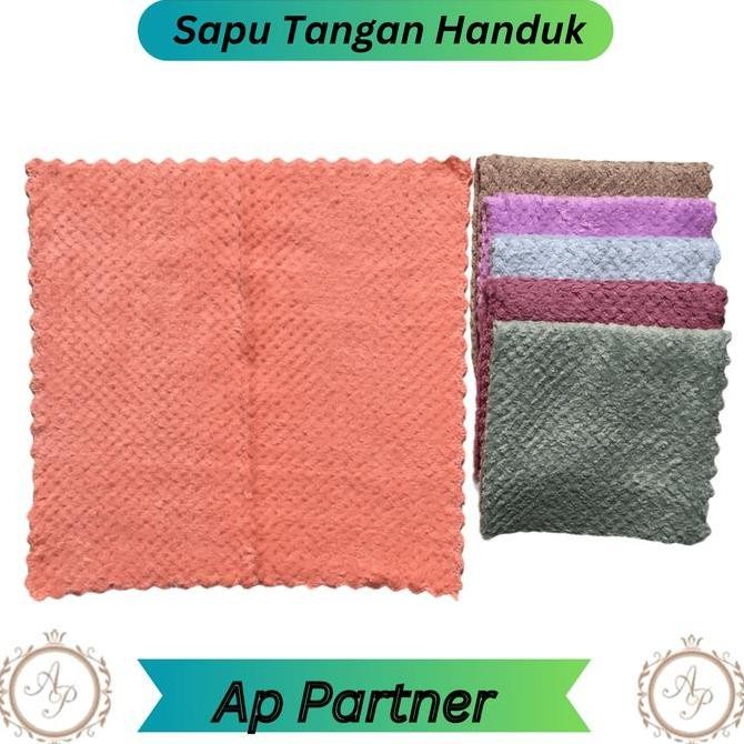 Baru 12 Pcs Sapu Tangan Handuk Polos Murah | Sapu Tangan Katun Pria Wanita Katun Premium