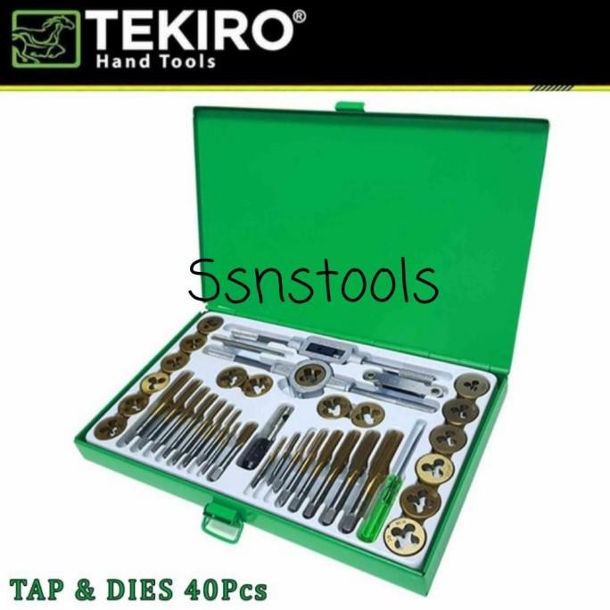 Tap & dies set Tekiro alat snai senai taps die kit drat baut Original