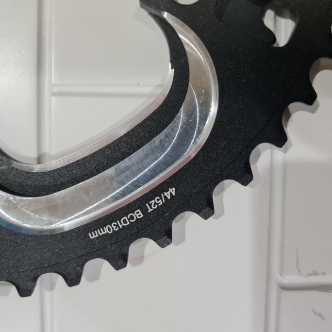 CRANKSET DOUBLE GT HALF5 44 52 44T 52T CRANK ARM SET CHAINRING LITEPRO