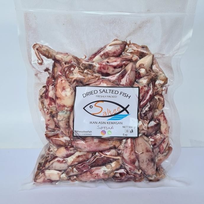 

Grosir Ikan Asin Sotong / Cumi Asin / Suntung Kemasan Murah (500 Gr)