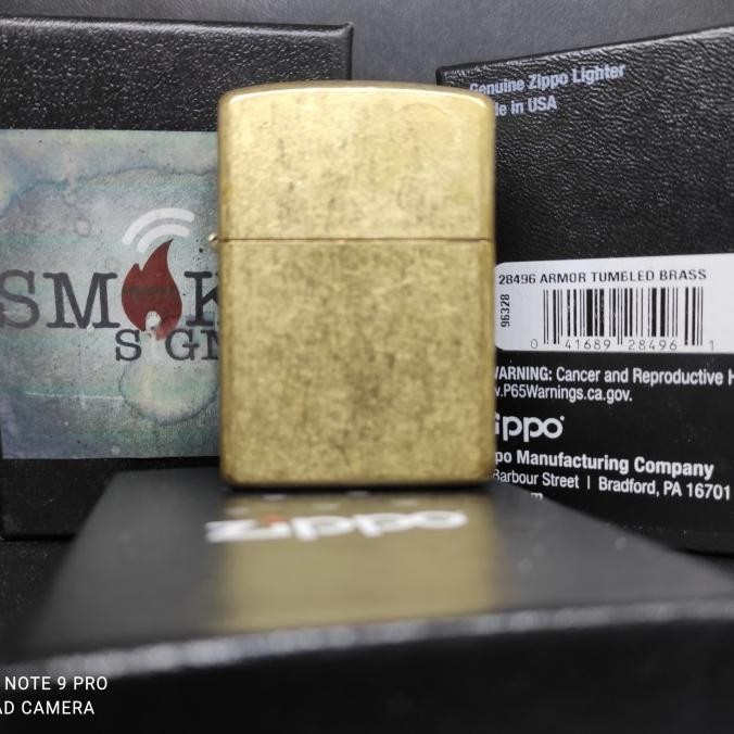 TERSEDIA Zippo 28496 ARMOR TUMBLED BRASS Original