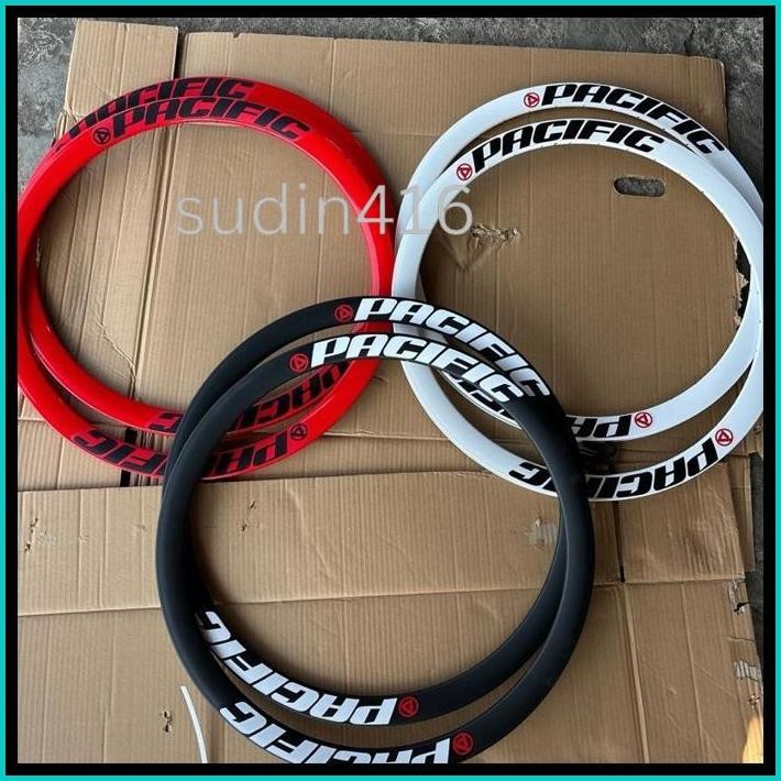 RIMS RIM LINGKAR VELG 700C PACIFIC SEPEDA FIXIE ROADBIKE 36 HOLE 4CM ALLOY ALOY DOUBLEWALL SEPASANG