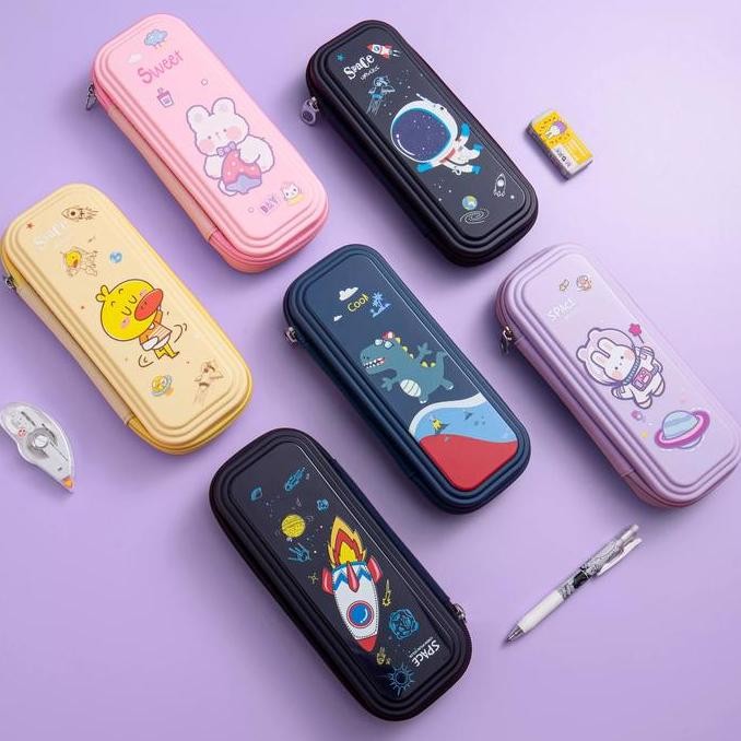 

GELASA Kotak Pensil Anak PVC Resleting termasuk isi (5 pensil dan 1 serutan) liquid