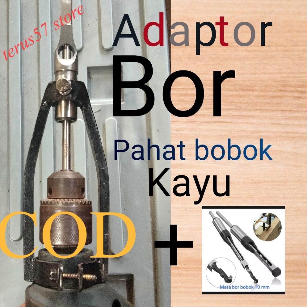 To94 Or42 DUDUKAN BOR BOBOK KAYU / Adaptor bor bobok kayu bor manual bor kayu mata bor lubang kotak 