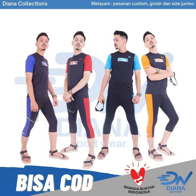 Tersedia Setelan baju renang pria | Baju renang muslim pria | Atasan renang
