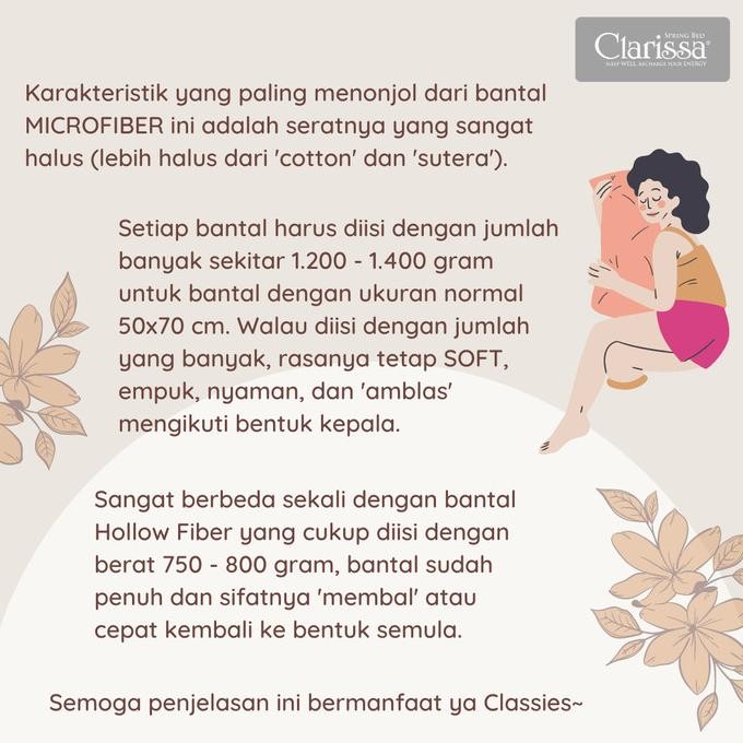 Murah Bantal Junior / Anak Nano Microfiber (Bulu Angsa Sintetis) - Clarissa