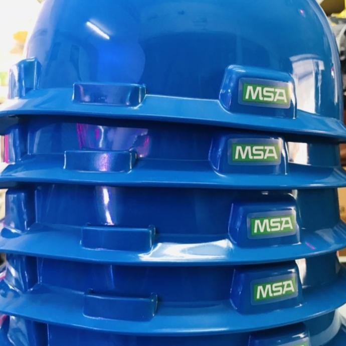 Helm MSA Ori Fastrack biru/helm safety MSA Original+tali dagu biasa