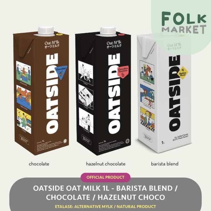 

Oatside Oat Milk 1L - Barista Blend / Choco / Hazelnut Chocolate Susu Best Seller