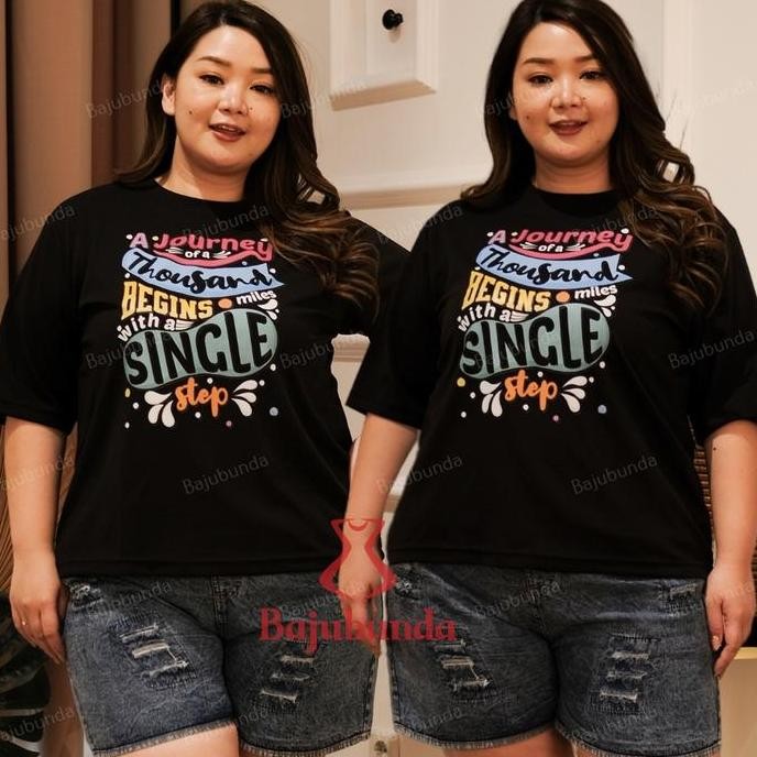 new kaos oversize 2l 3l 4l 5l 6l / kaos wanita jumbo / baju jumbo / carmila step bajubunda