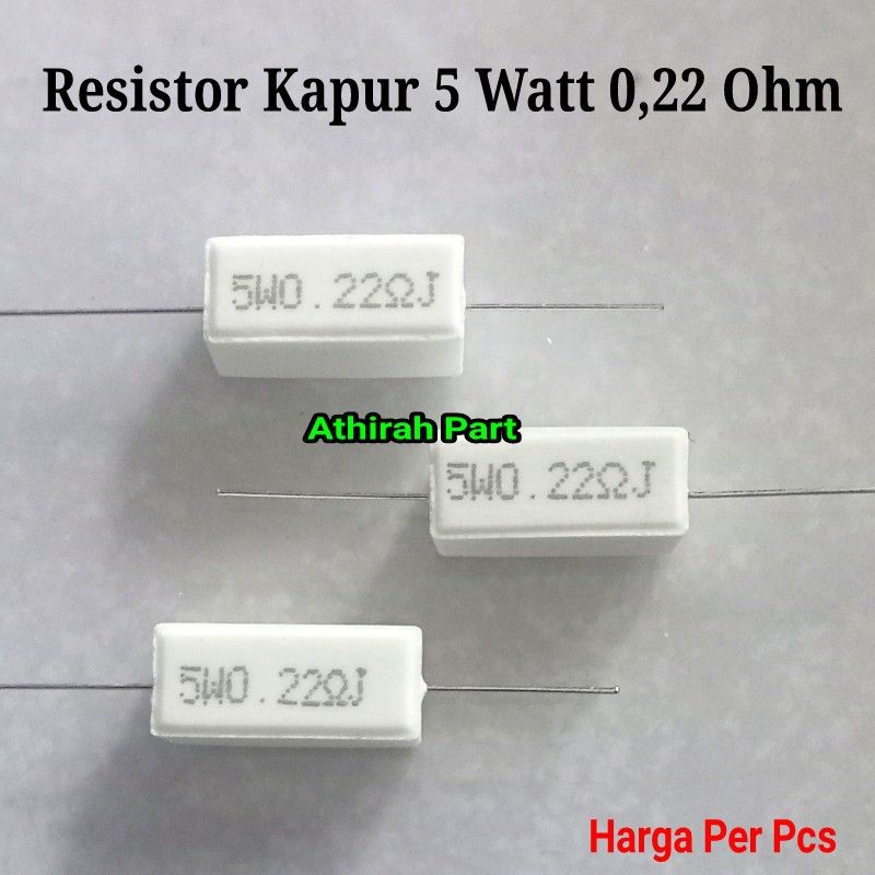 Resistor Kapur 5 Watt 0,22 OHM